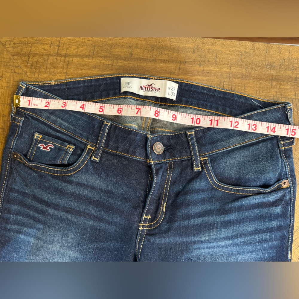 Hollister Dark Blue Y2K Low Rise Jeans - Picture 10 of 13